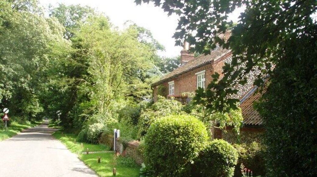 Leaving the village It's called The Street - but this is just a small, quiet lane on the edge of the village of Swanton Novers. No shops, no pub, no school... like many of the tiny communities in North Norfolk.