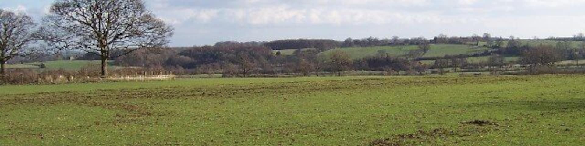 Fields and Countryside south east of Raventofts. This was taken from Raventofts Head and looks over a procession of flat fields and countryside