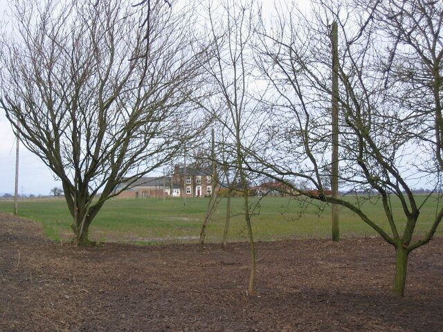 Wressle Grange, Wressle, East Riding of Yorkshire, England. The grange is NE of the village near the north edge of the grid square.