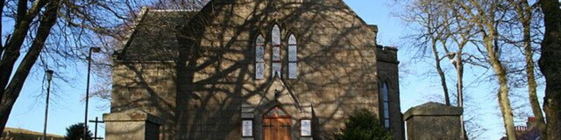 South facing entrance to Church at New Pitsligo.