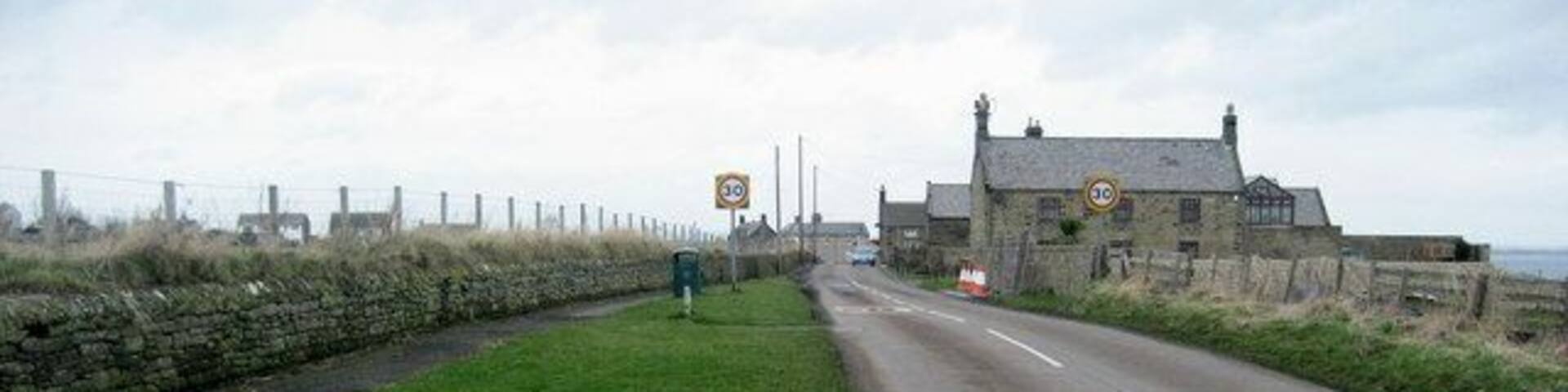 Entering Cresswell Road entering Cresswell from the south.