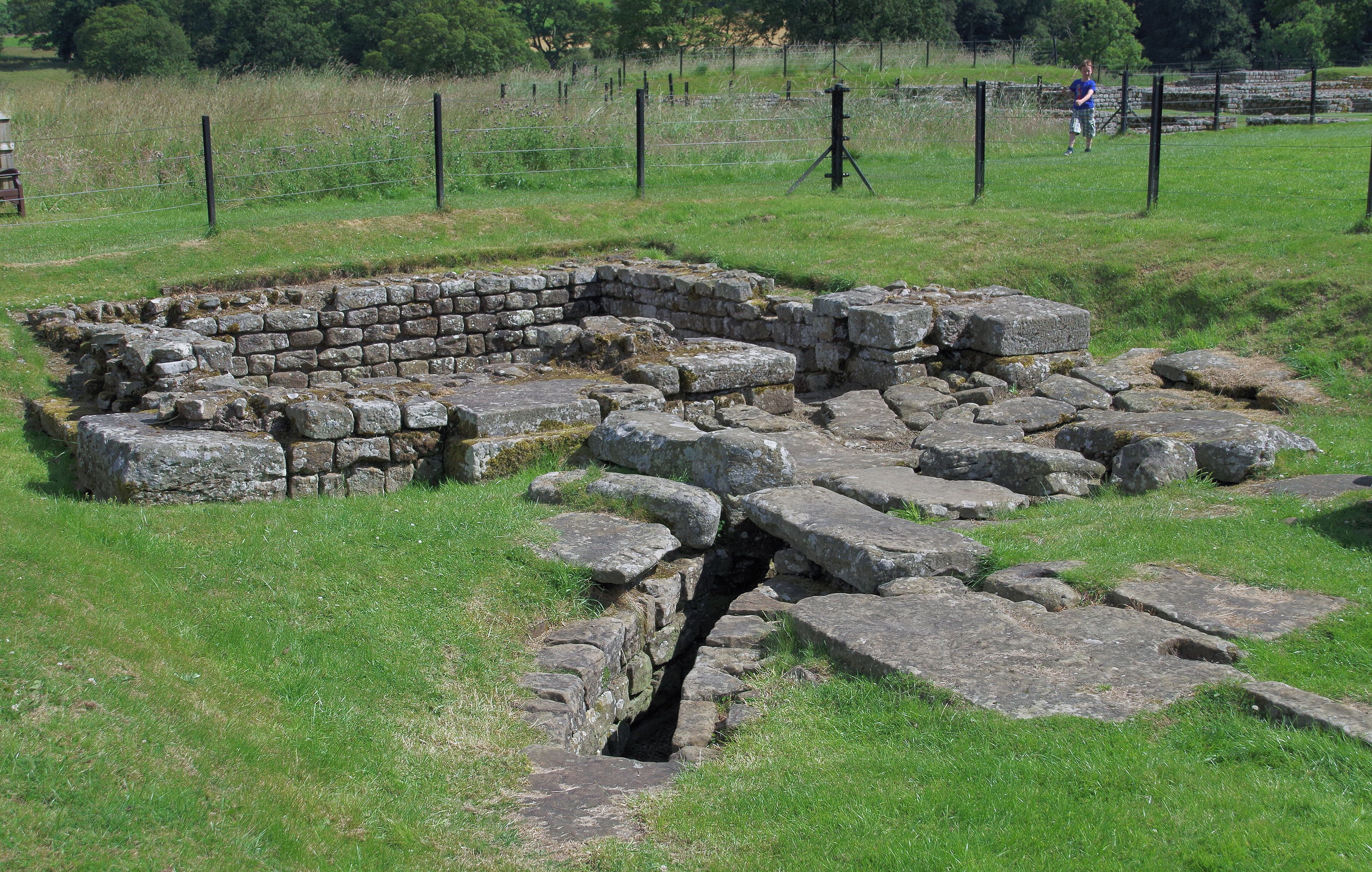 Cilurnum Roman Fort near Chollerford in Northumberland. This was a cavalry fort, built as part of Hadrian's Wall.
