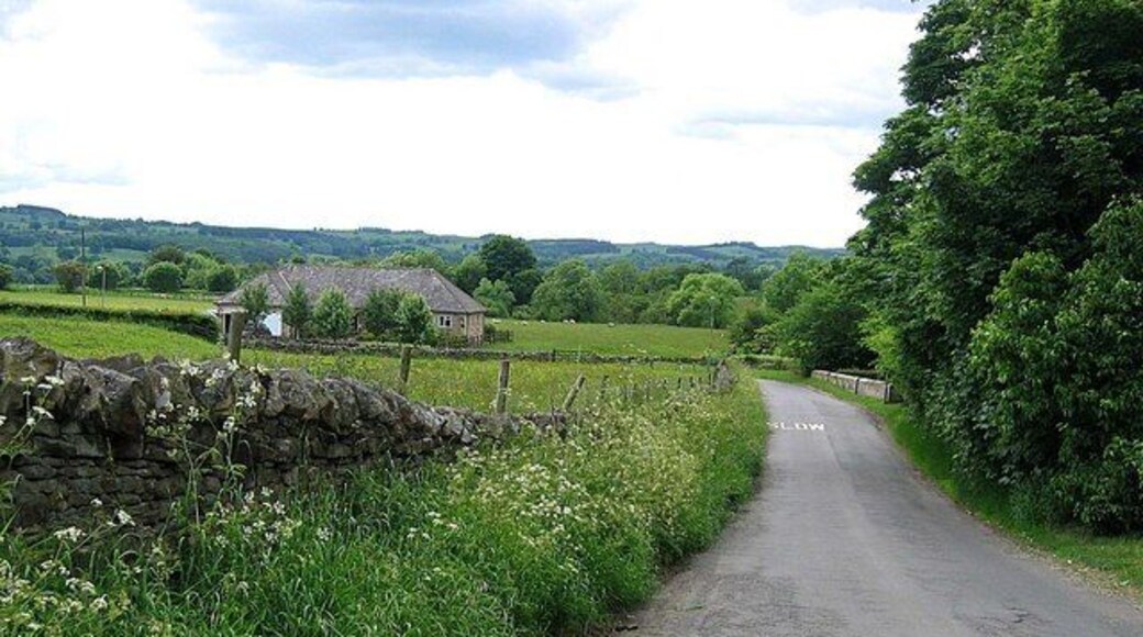 Lane heading west from Gunnerton