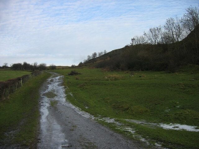 Track near Barrasford Quarry (still working)