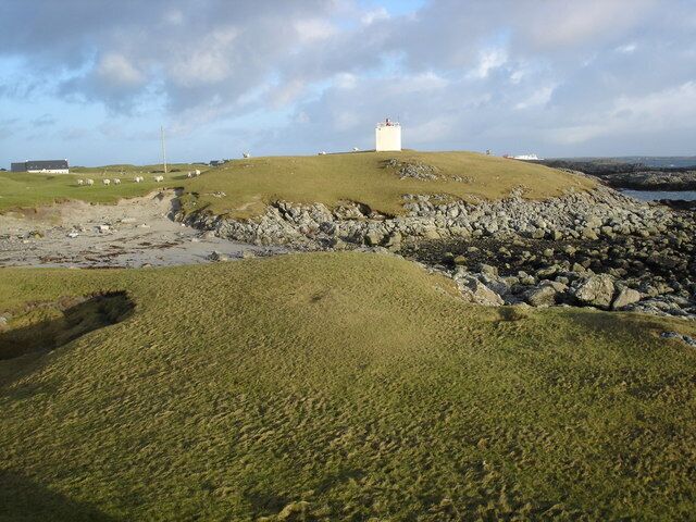 Machair and beach You can just see the departing ferry in the background.