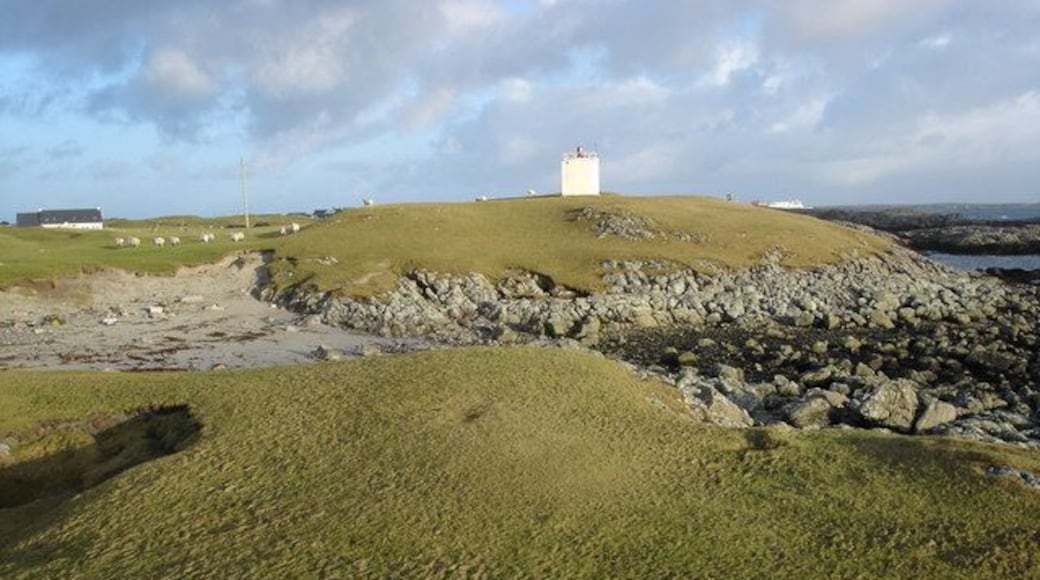 Machair and beach You can just see the departing ferry in the background.