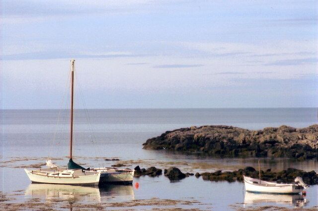 Safe anchorage. Boats at anchor.