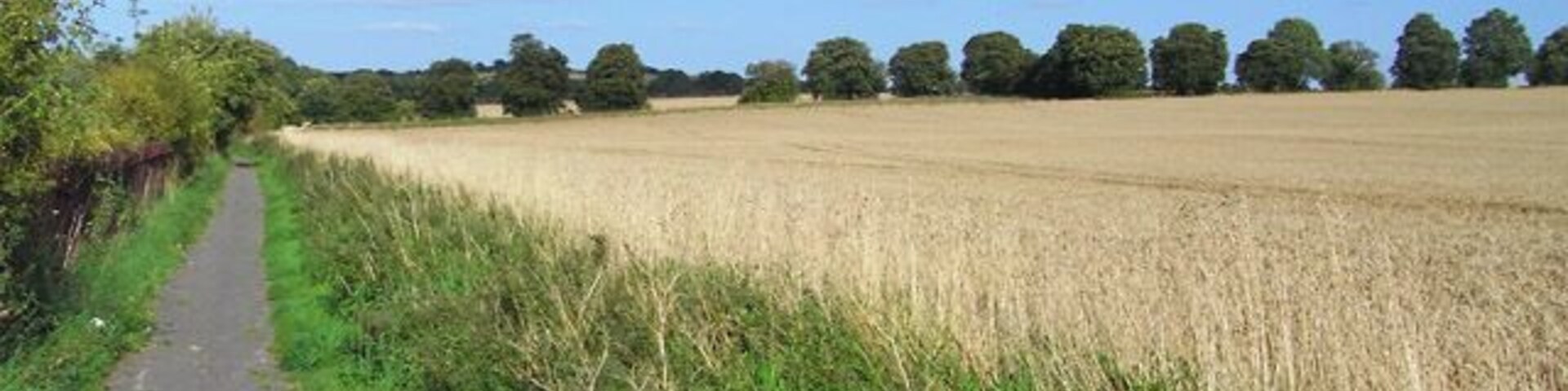 Farmland and footpath, Letcombe Regis The tarmac footpath connects Letcombe Regis and Wantage, heading off initially between arable fields.