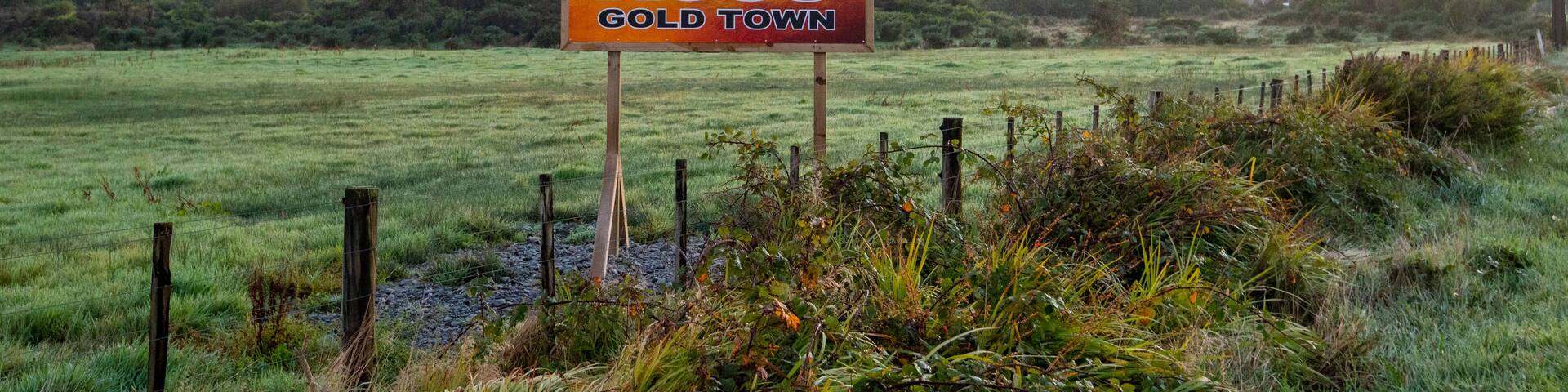 Ross Gold Town Sign - New Zealand