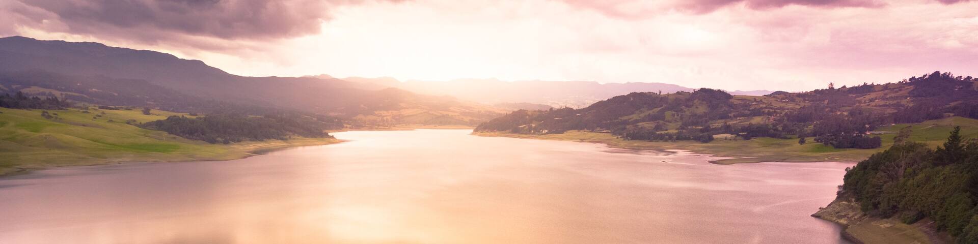 Dawn at Sisga Dam, Choconta Cundinamarca Colombia