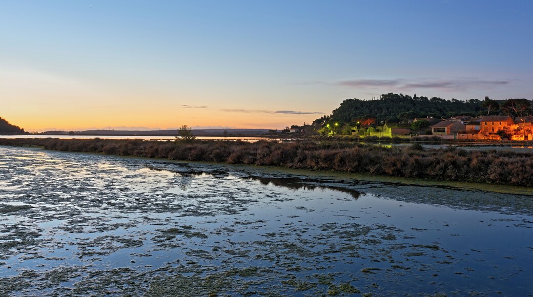 Peyriac-de-Mer, Aude, France. View from the former salt ponds.