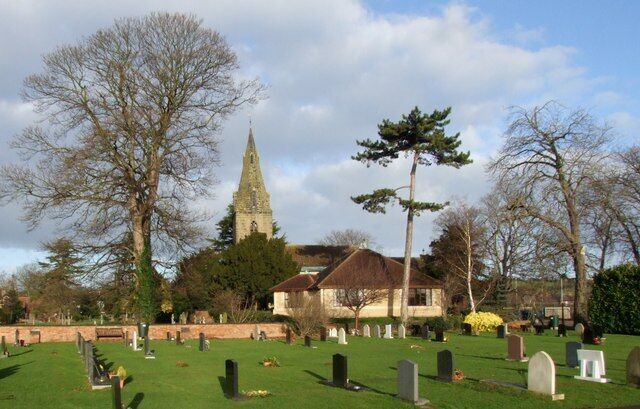 St. Helen's Church from the South This view shows the new Church Centre and some more recent graves.