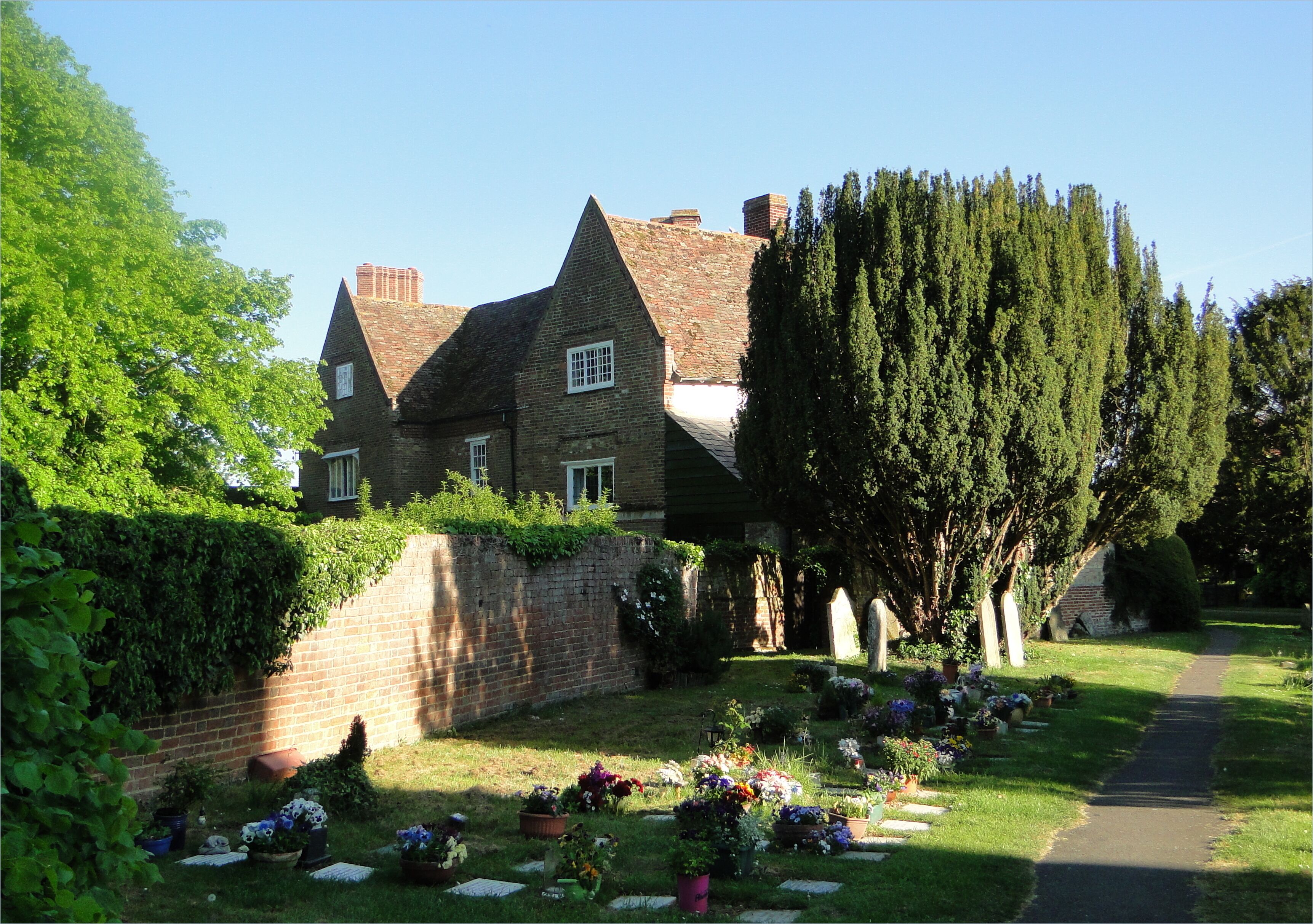 Manor Farm, Alconbury, near to Alconbury, Cambridgeshire, Great Britain. Seen from the churchyard