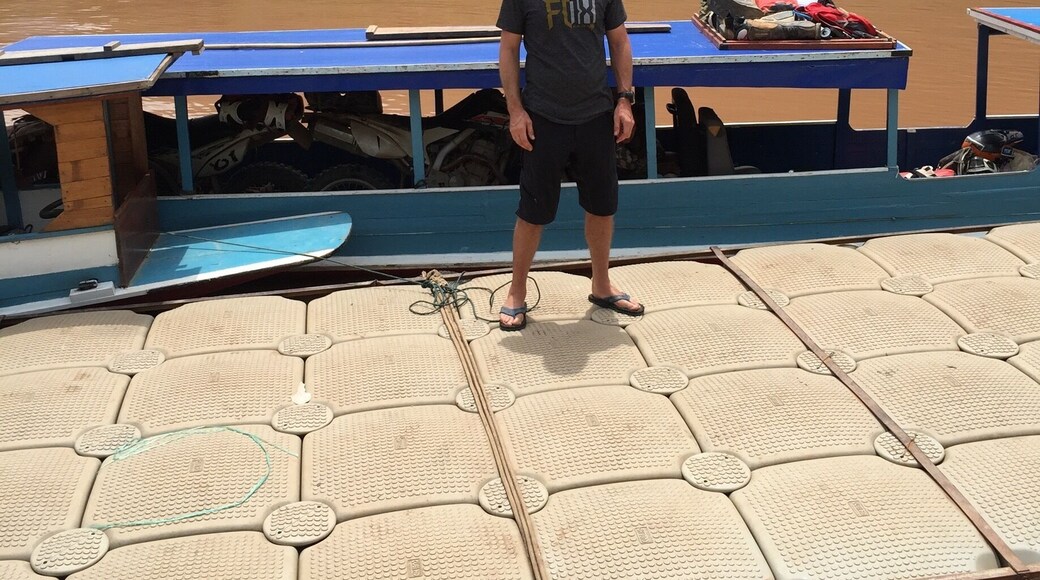 Laos Trip 2015 - Bikes all loaded up, headed down the Nam Ou River !