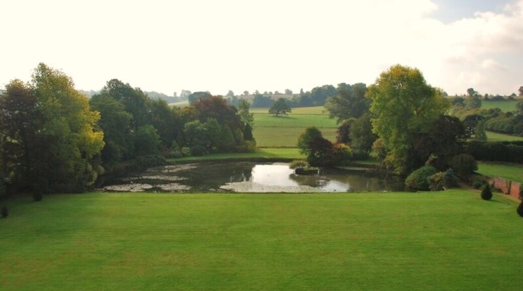 Brympton d'Evercy: View of the Gardens This view was taken from upstairs inside the Manor House