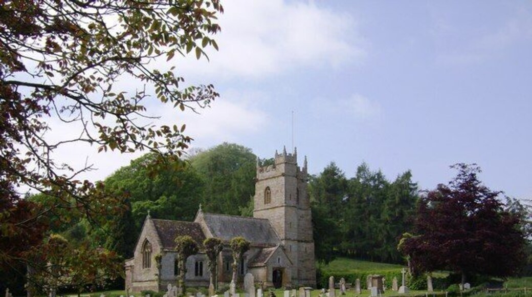 South Cadbury church Dedicated to St. Thomas a Becket. A 14th century tower, but most of the church was rebuilt in Victorian times.