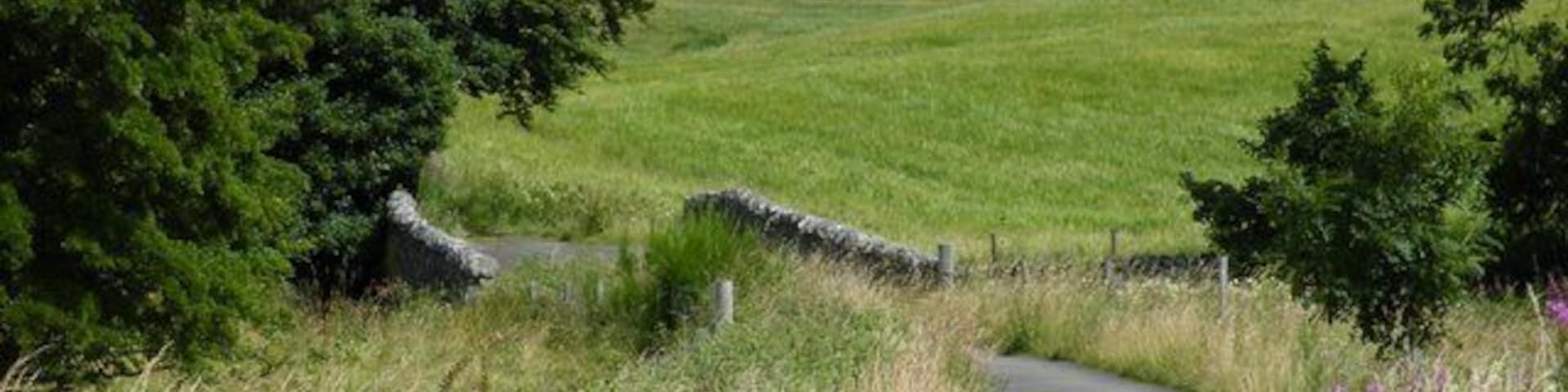 High Mathernock Farm With Mathernock Bridge in the foreground.