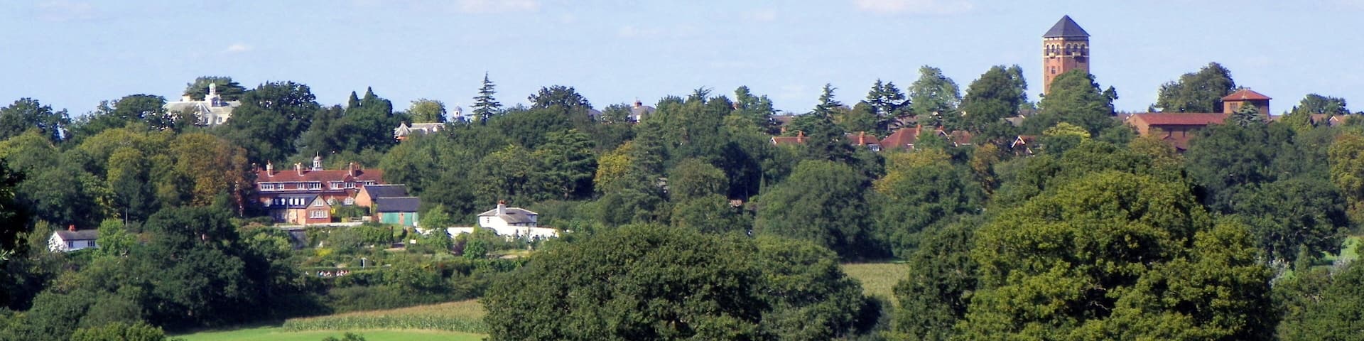 View towards Shenley Park, Shenley, Hertfordshire, England.