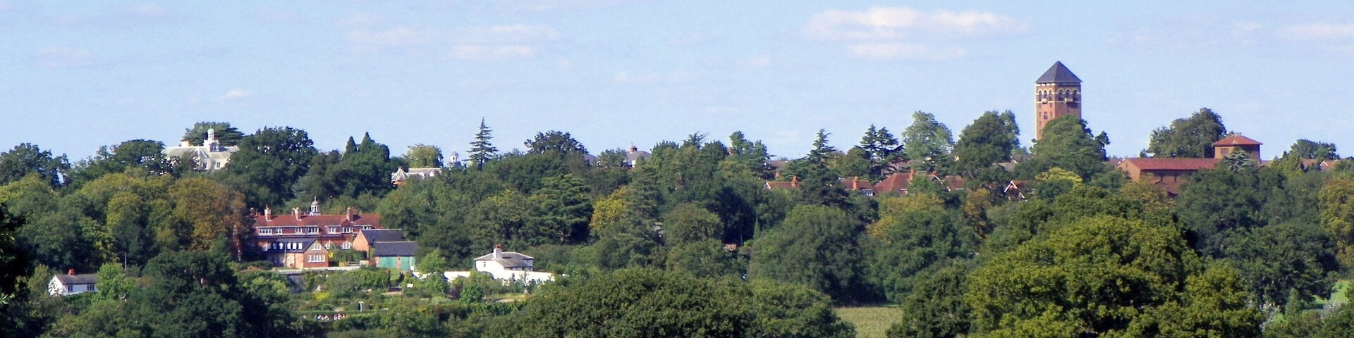 View towards Shenley Park, Shenley, Hertfordshire, England.
