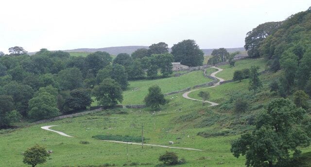 Scar House View of Scar House near Hubberholme seen from the opposite side of the River Wharfe.