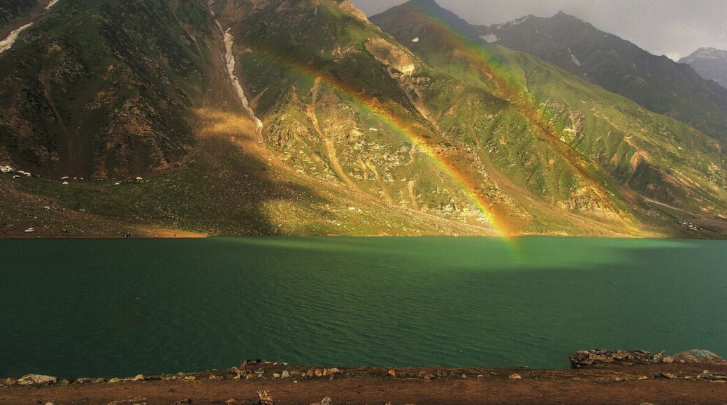 If you ask me what is my most visit place ever, that's Lake Saif ul malook. I have seen it when its frozen, i have seen it when its Aqua Blue, i have seen it in Early Spring and late Autumn. I have seen it in Fog, Rain, Snow , and saw it with Rainbows over it aswell. The beautiful lake is the most visited place in Pakistan.