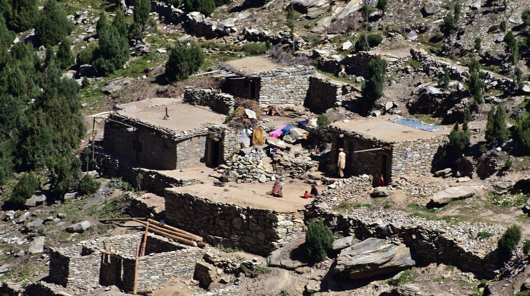 Typical village housing in one of the many valleys.