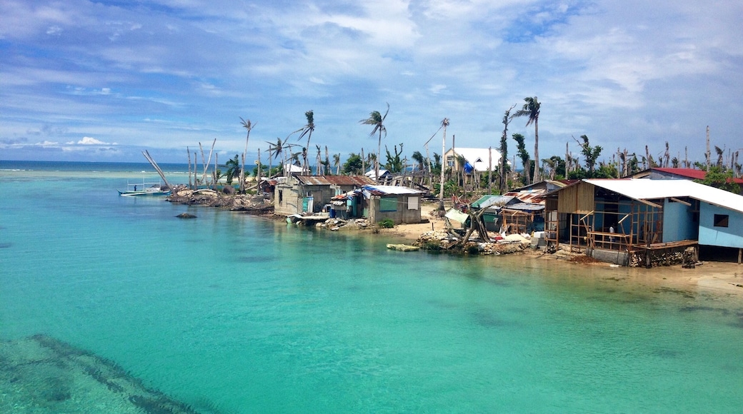 This village was devastated by the 2013 Yolanda typhoon. The pic is from a couple months later. They are slowly getting back on their feet. Very few tourists came before hand and ever fewer now but it's worth going! Spectacular beaches, seafood, atmosphere and life experiences with the locals. Look for the Italian guy who opened a little hotel and restaurant !
