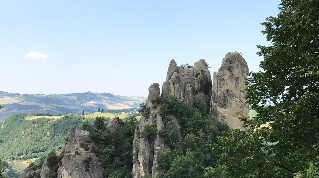 Wonderful rocks in Rocca Malatina national park. You can easily climb up to the top of one of them.