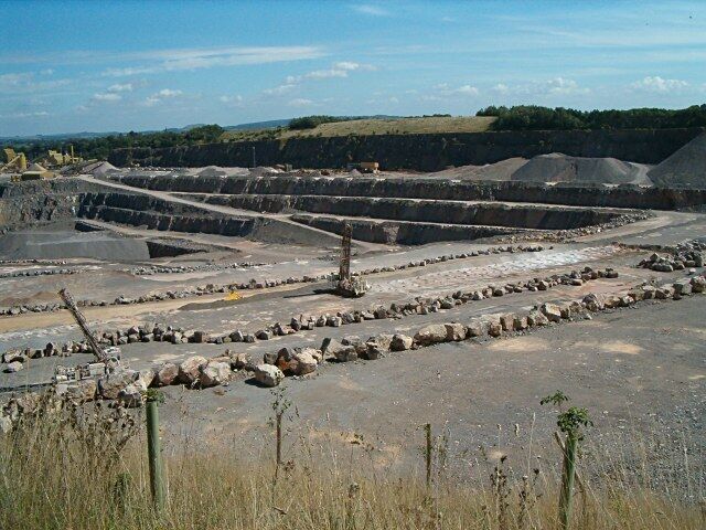 Limestone quarry. Part of the western extension of Whatley Quarry.