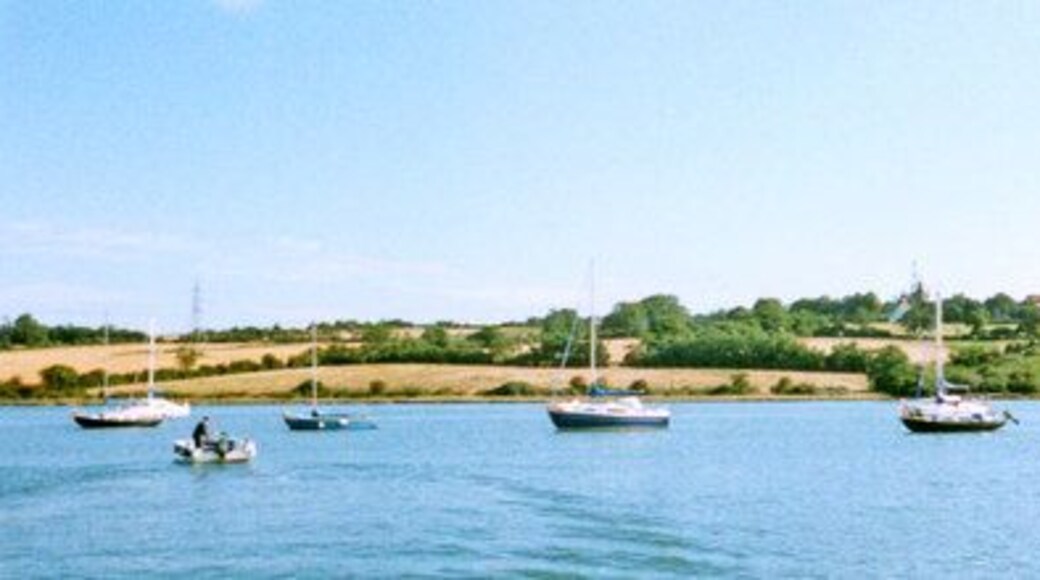 Medina River, Isle of Wight Looking across the Medina River from the moorings near the Folly public house, Whippenham.