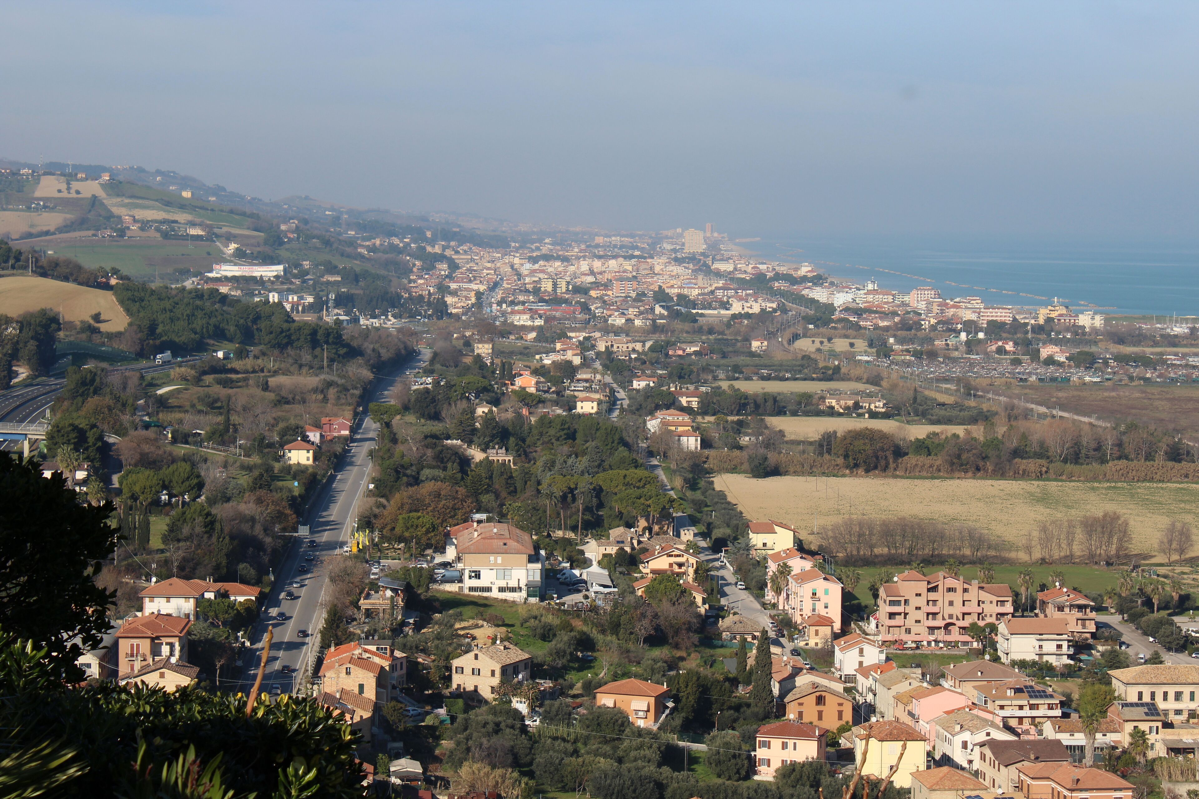 Landscape from Rock tower in Torre di Palme, Fermo