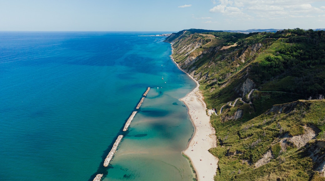 Fiorenzuola di Focara view from above, Marche region in Italy, Parco Naturale Monte San Bartolo