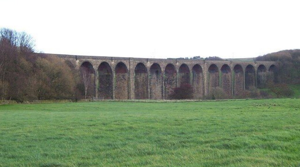 Hewenden rail viaduct Near Cullingworth, West Yorkshire. The viaduct is part of the great northern trail, from it there are great views of the valley and Hewenden reservoir.