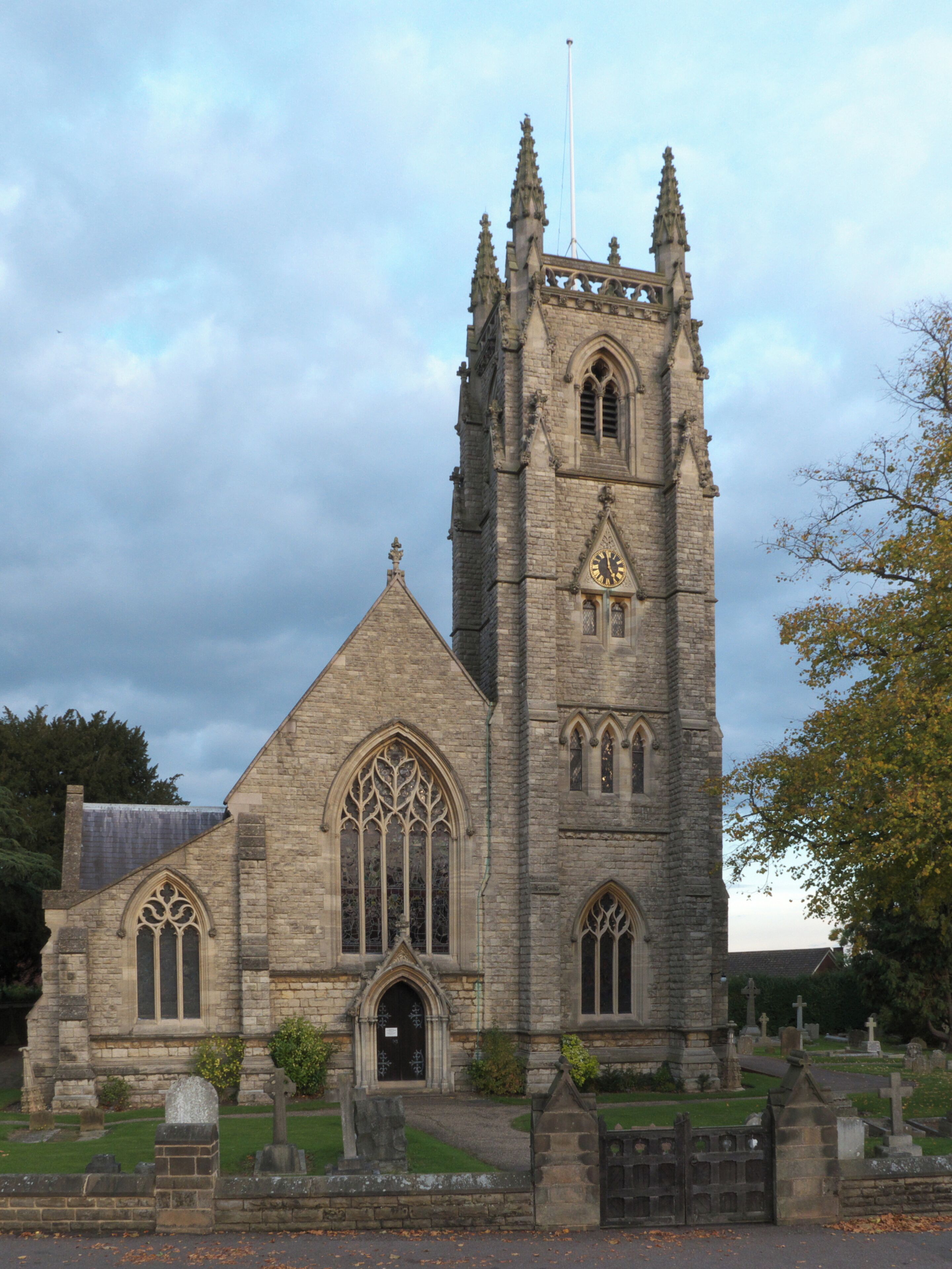 St Thomas a Becket Church, Northaw Road West and Vineyards Road, Northaw, Hertfordshire, England, EN6 4NW, UK. View from West. Grade II* listed, the list entry number is 1348170, see Historic England - Parish Church Of St Thomas A Becket, Northaw Road West. (Archived by WebCite® from the original on 21 October 2015.) The photo uploaded on 21 October 2015 at 22:02 has had the perspective adjusted in RAW format in SILKYPIX Developer Studio. The file was then saved to jpg format. There is another photograph here: Images of England - Parish Church Of St Thomas A Becket, Northaw Road West. (Archived by WebCite® on 21 October 2015.)
