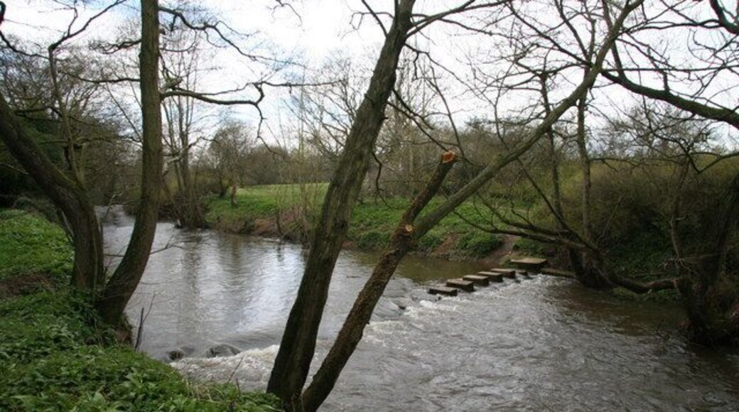 Stepping Stones A detour of about 500m, using a complete set of stepping stones upstream, is now the only way to cross the River Skell close to its confluence with the Ure.