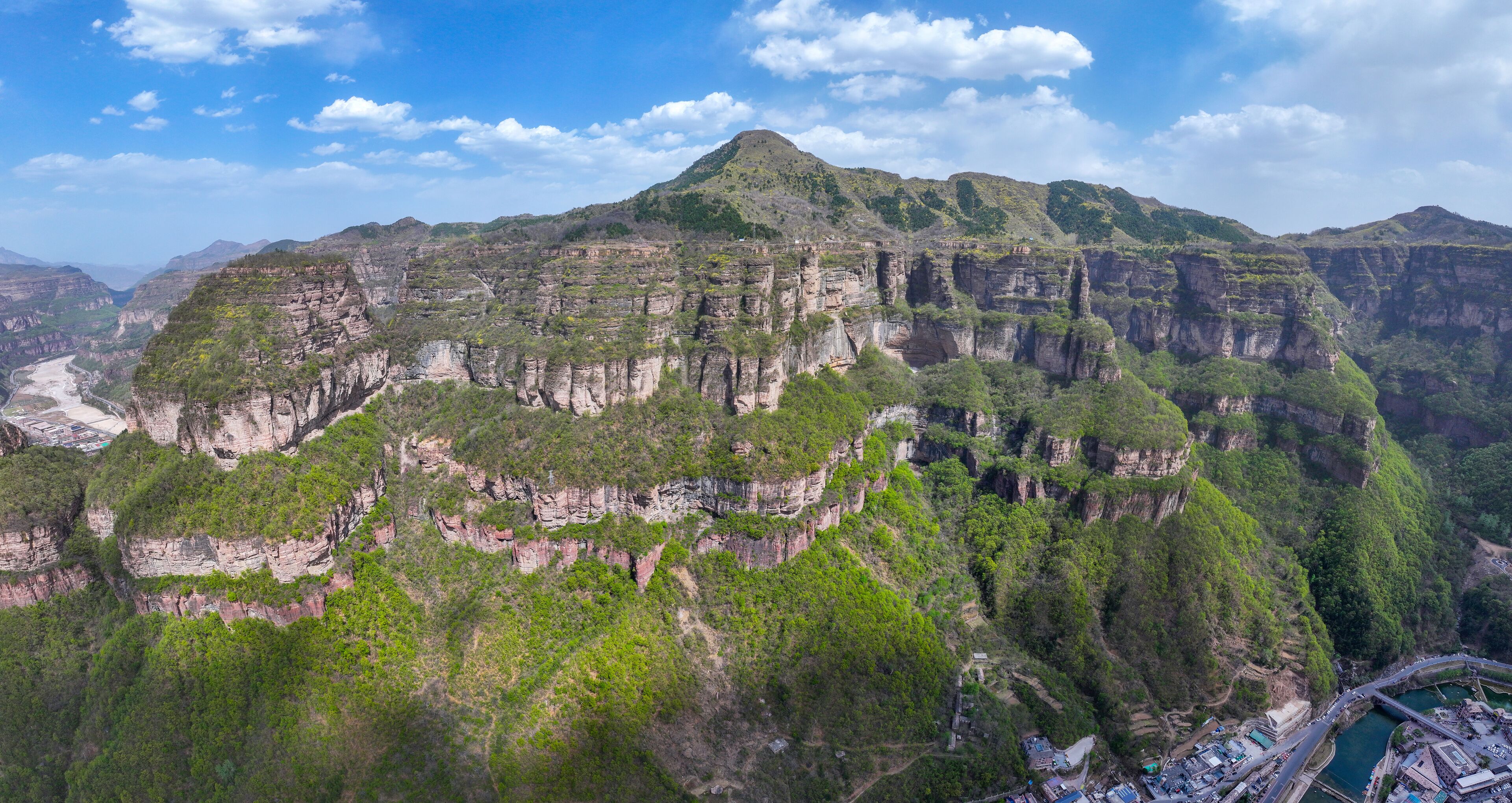 Aerial photography of Taihang Grand Canyon in Linzhou, Anyang City, Henan Province