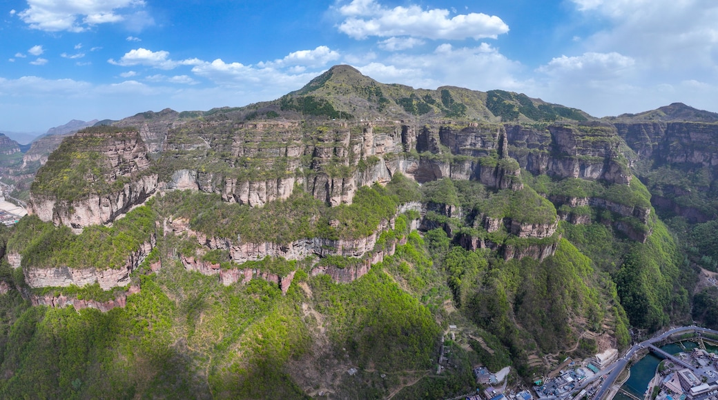 Aerial photography of Taihang Grand Canyon in Linzhou, Anyang City, Henan Province