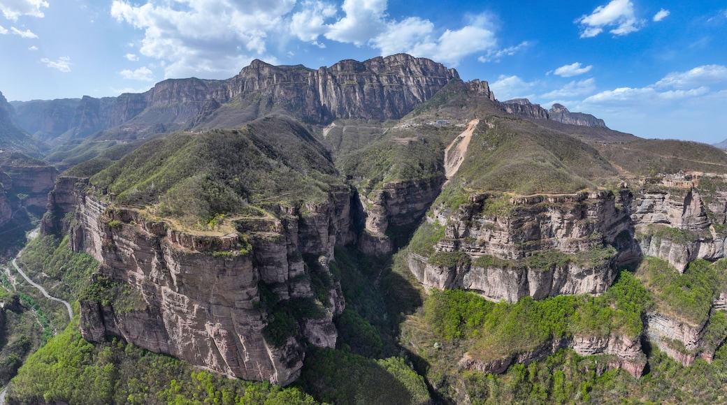 Aerial photography of Taihang Grand Canyon in Linzhou, Anyang City, Henan Province