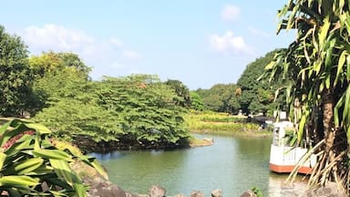 Lovely walks inside the park and around the lake in the club