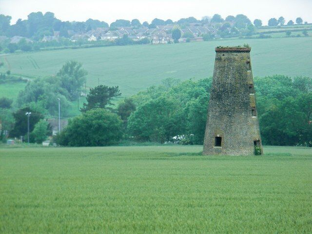 Derelict tower mill at South Luffenham, Rutland (file has incorrect title)