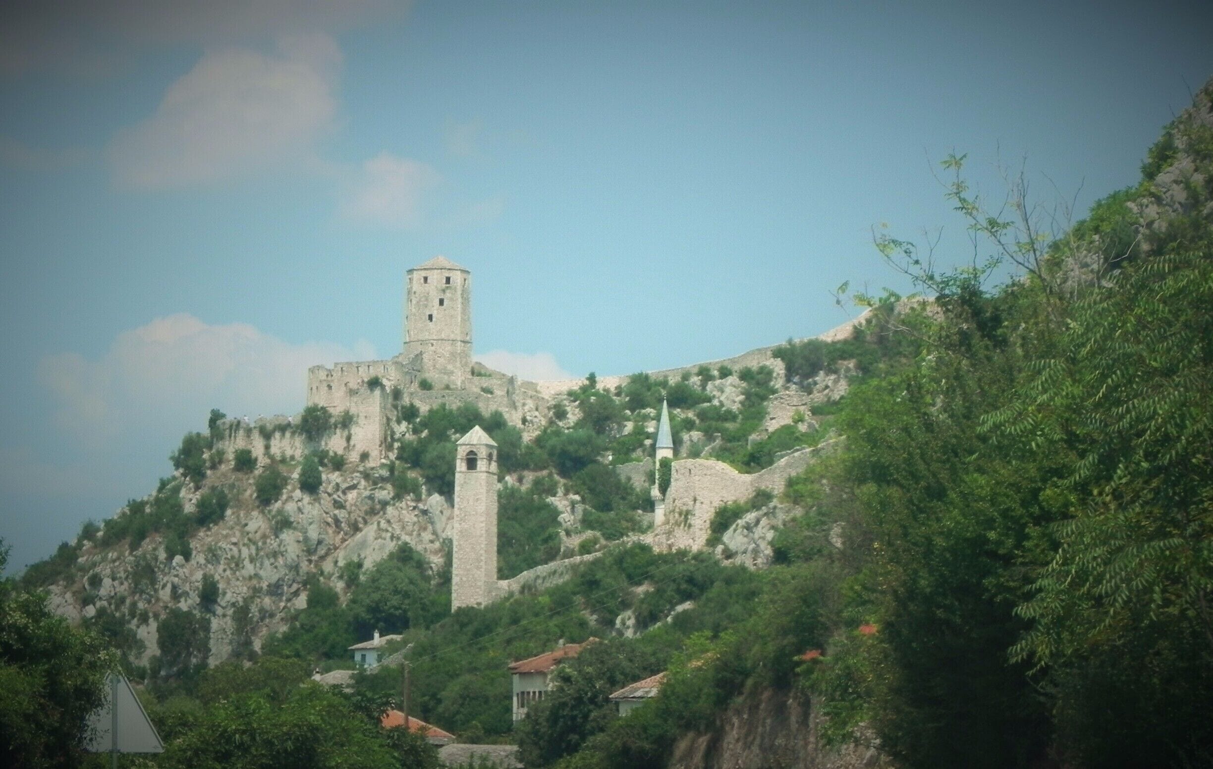 The ruins of ancient Ottoman fortress in Pocitelj. 