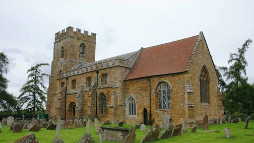 St Lawrence's parish church, Oxhill, Warwickshire, seen from the southeast