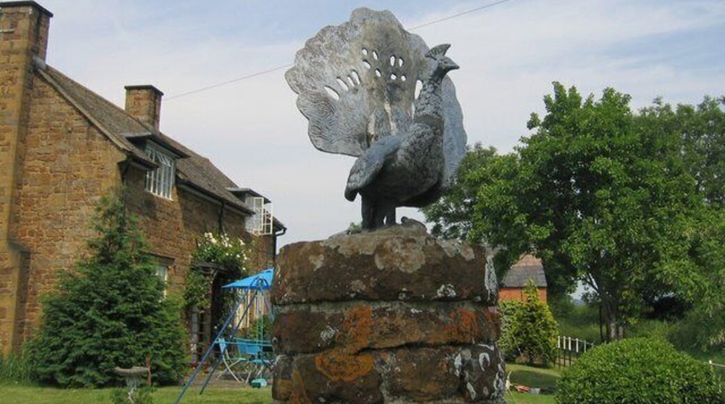 Ornamental peacock. On of the PEACOCK figures adorning the posts at the 187172.