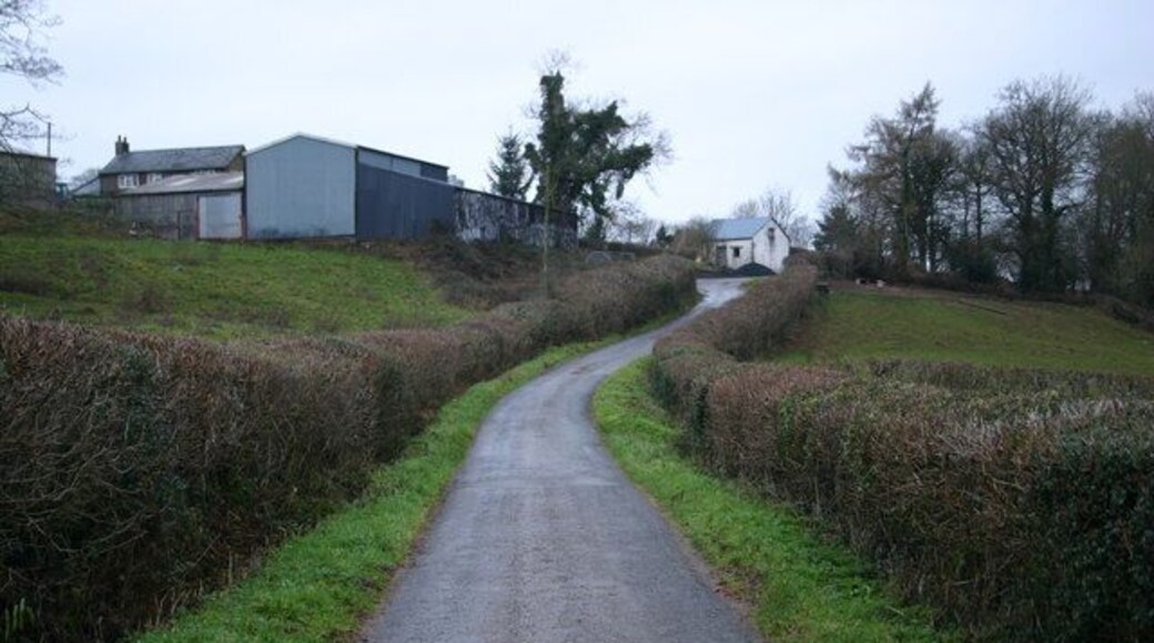 Looking up to Ty-Canol Looking up to Ty-Canol Farm