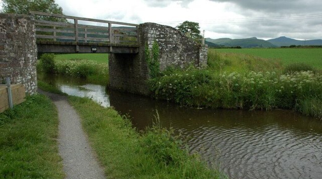 Bridge 160, Monmouthshire and Brecon Canal Bridge 160 on the Monmouthshire and Brecon Canal, the Brecon Beacons can be seen in the background.