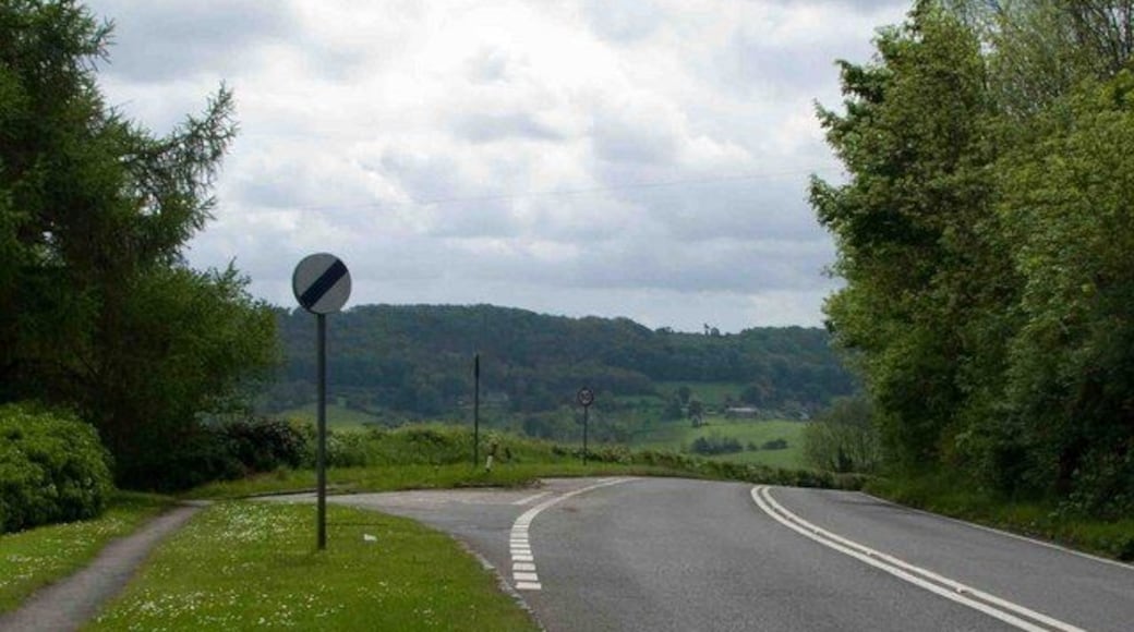 Fork left for the Cotswold Way Junction on the A4173.