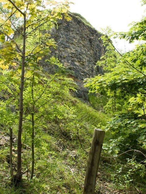 Quarry, Scottsquar Hill Cotswold quarries are usually undulating hollows and seldom have cliffs like this one.