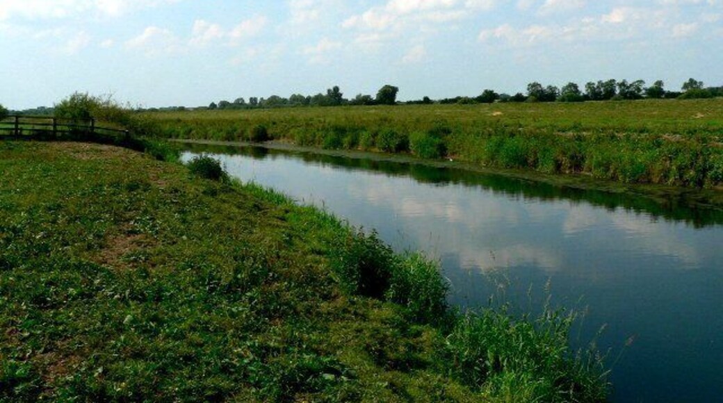 Looking Upriver from the Derwent Bridge, between North Duffield, North Yorkshire and Bubwith, East Riding of Yorkshire, England.