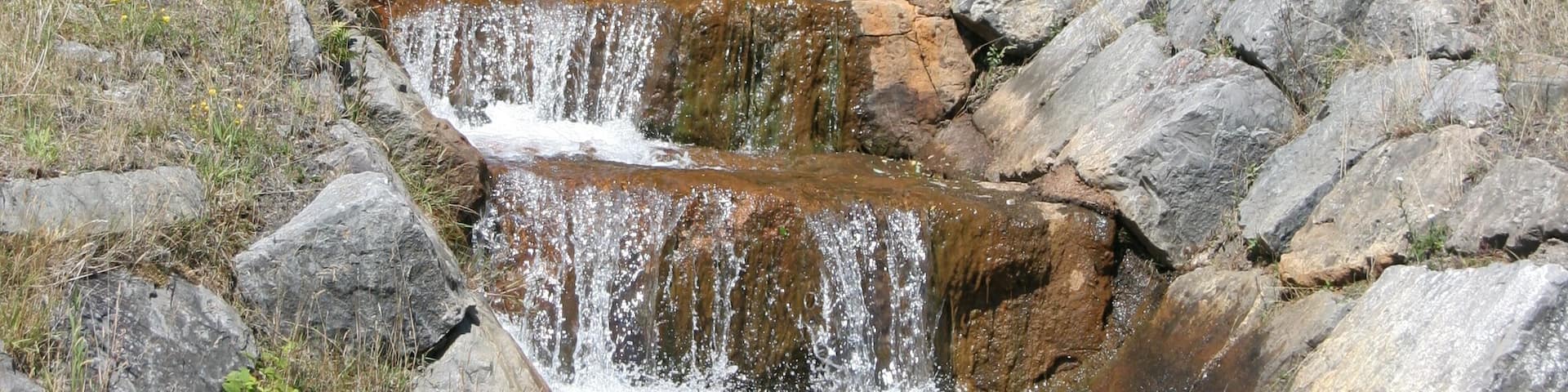 The Red River how green is my vally Gilfach Goch