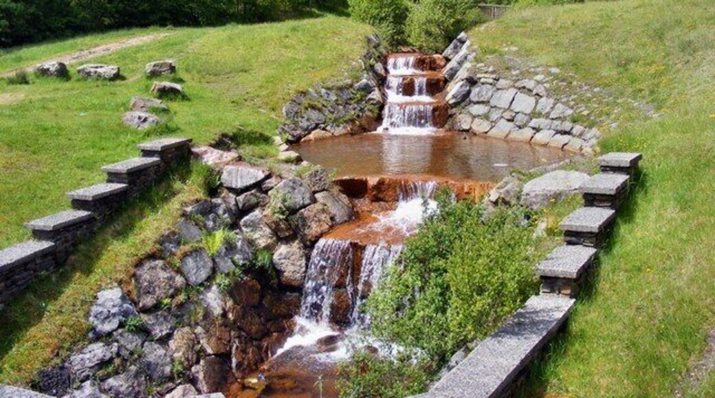 Waterfalls This is the result of reclamation, there was a colliery behind the big trees on the left of the photo.